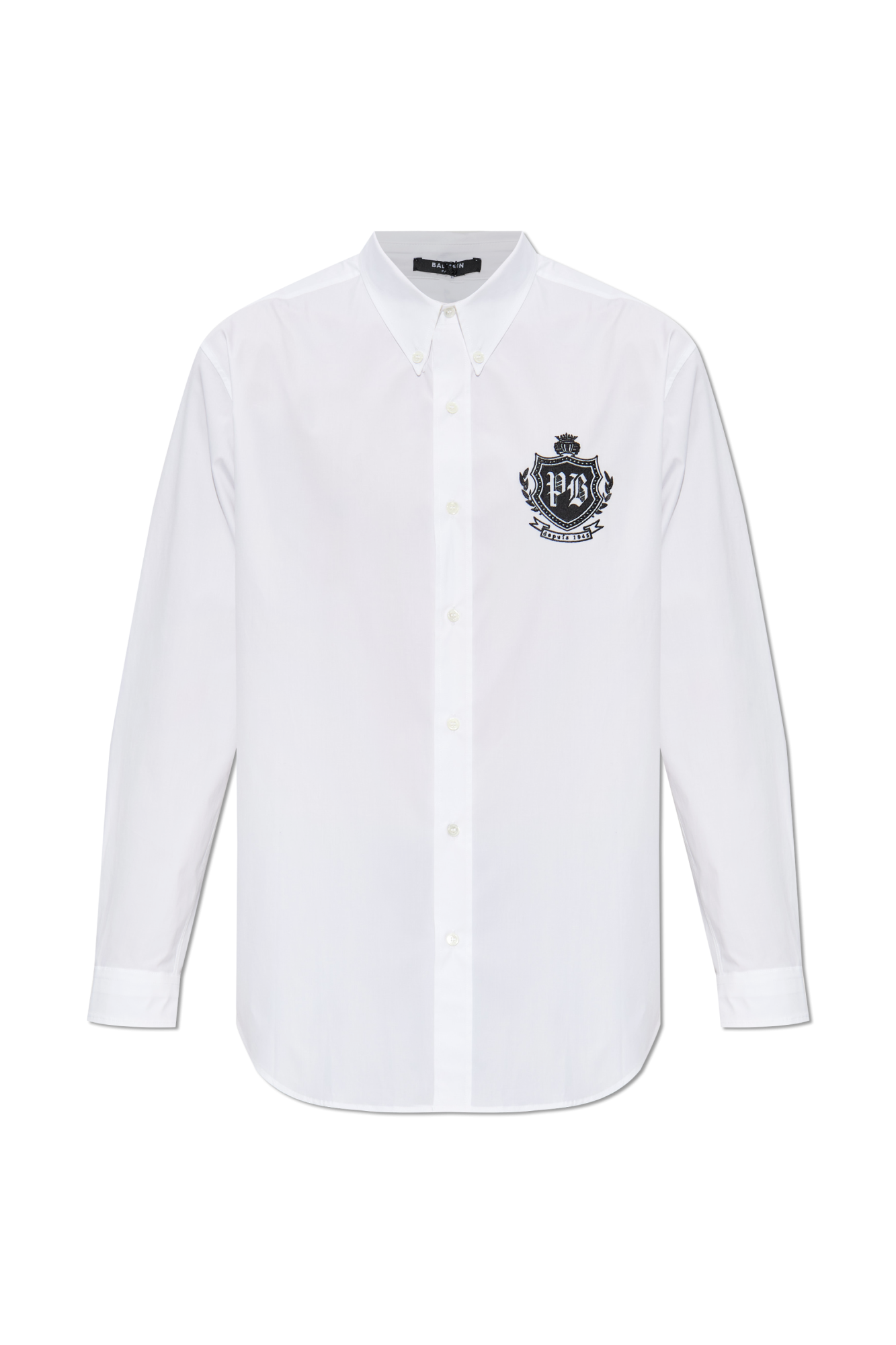 Balmain Shirt with embroidered logo | Men's | Vitkac